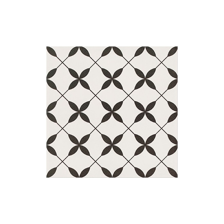 Patchwork Clover Black Pattern 29.8x29.8