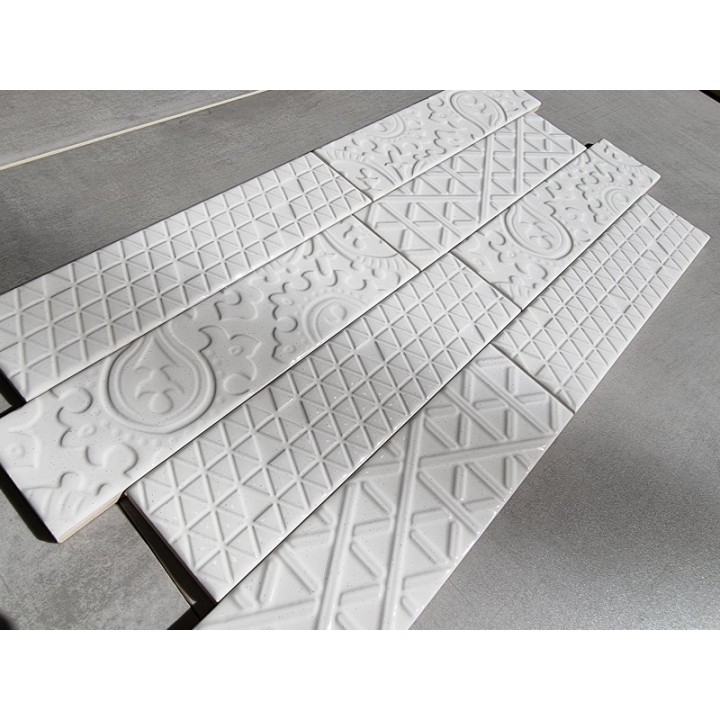 Memento Trame Bianco Lucido 5x20
