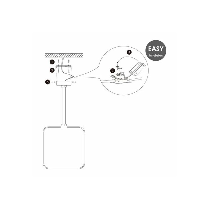 LED rippvalgusti QUAD