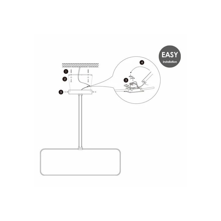LED rippvalgusti QUAD