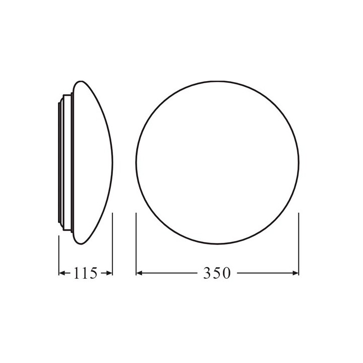 Laevalgusti SURFACE RING 350 18W