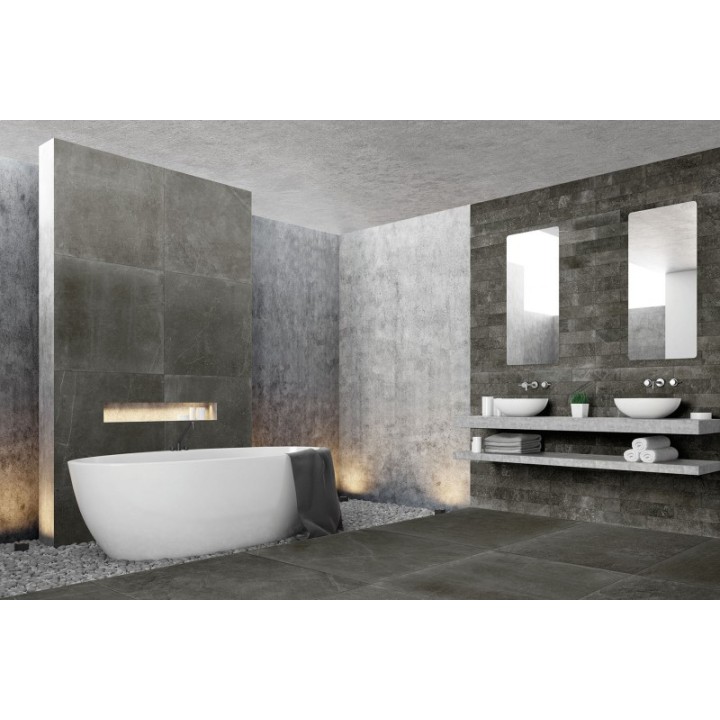 Stone Block Black Ret 60x60
