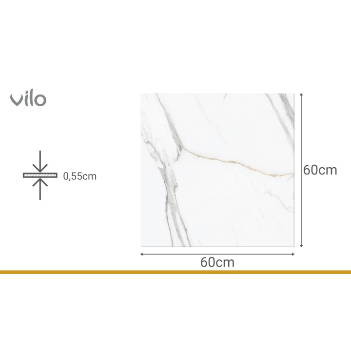 SPC 60x60 CALACATTA WHITE