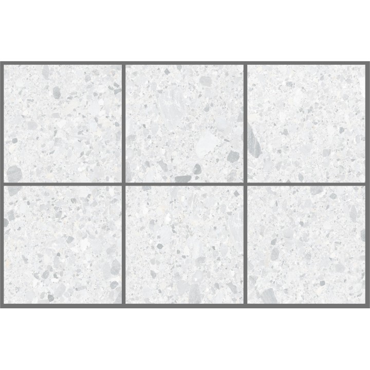 60x60cм TERAZZO BIANCO / 6 faces