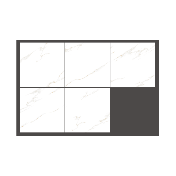 60x60cм / TULON WHITE / 5 FACES