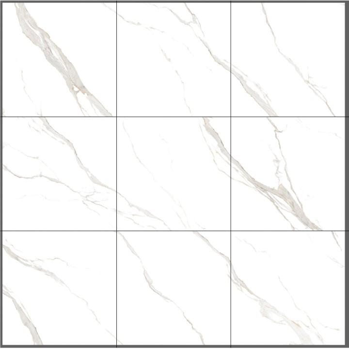 60x60см / ITALIAN STATUARIO GOLD / 9 FACES