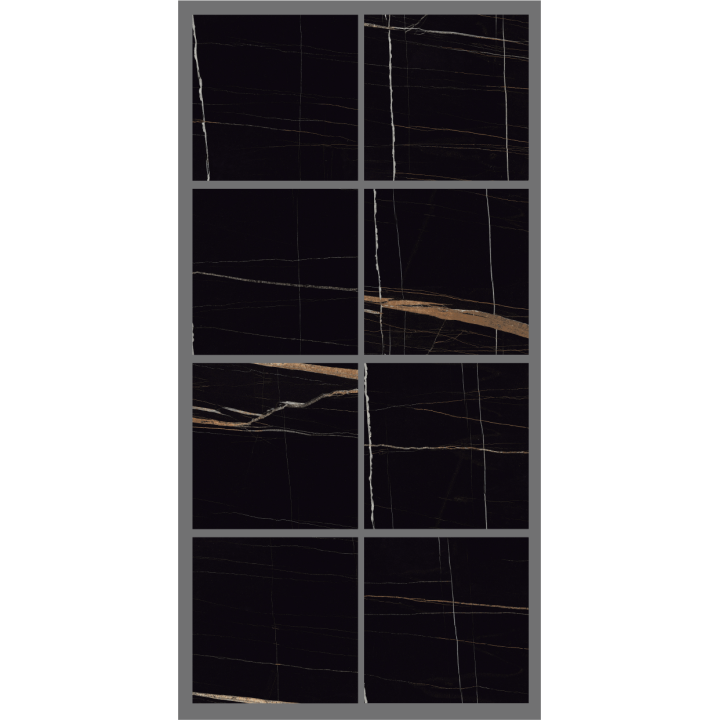 60x60см / SAIN LAUREN MODERN BLACK Hi- GLOSSY / 8 FACES