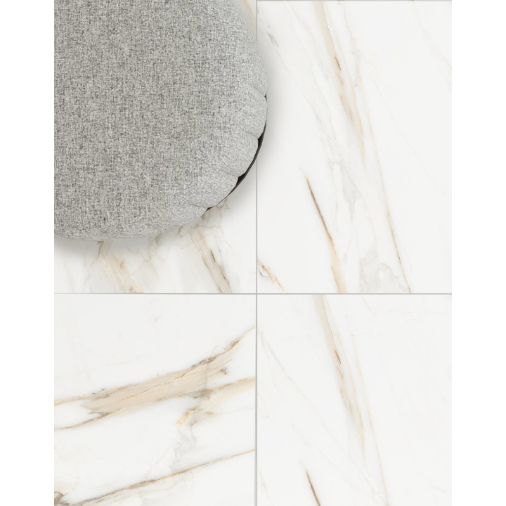 60x60cм / CALACATTA CREMA / 6 FACES
