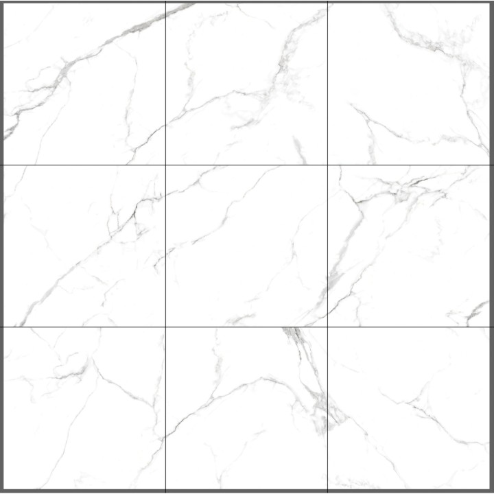 60x60см / STATUARIO WHITE / 9 face