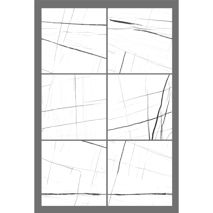 60x60см / SAIN LAUREN MODERN WHITE / 6 FACES