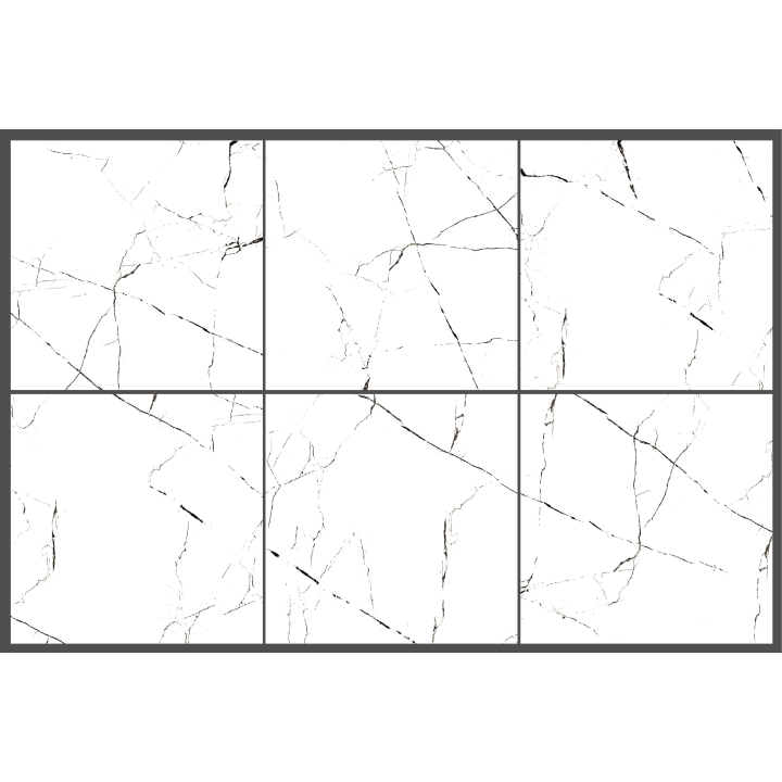 60х60см / ALASKA WHITE Hi- GLOSSY / 6 Faces