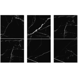 60x60cм / ZEUS BLACK MARBLE / 6 FACES