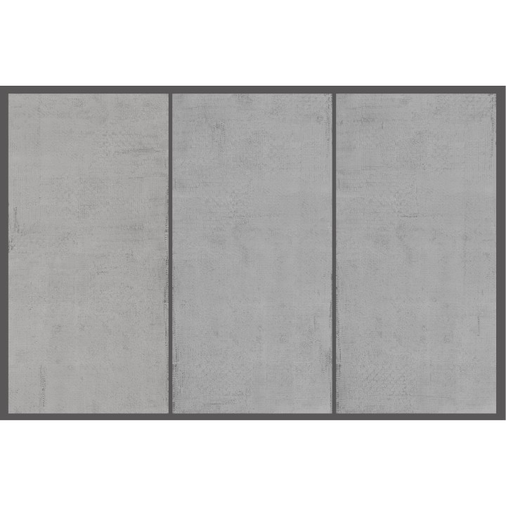 60x120cm / FACTORY GREY / SATIN / 3 FACES