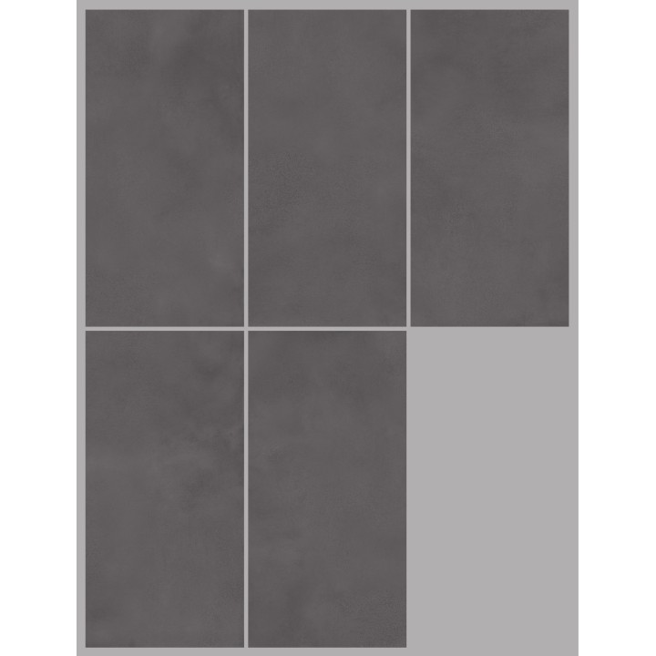 60x120cm / CLASSIC GREY / SATIN / 5 FACES