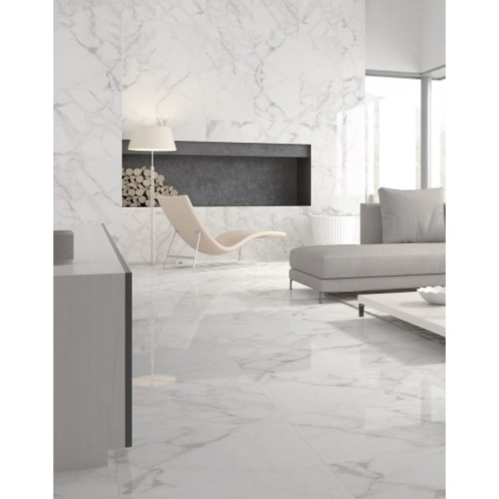 60x120cm / SMOKE WHITE MARBLE / 5 FACES