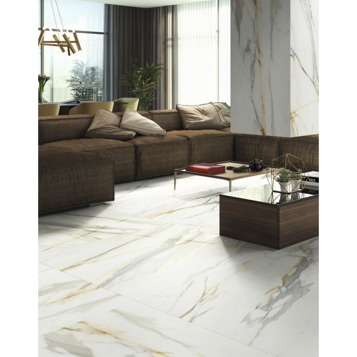60x120cm / CALACATTA BORGHINI / 12 FACES