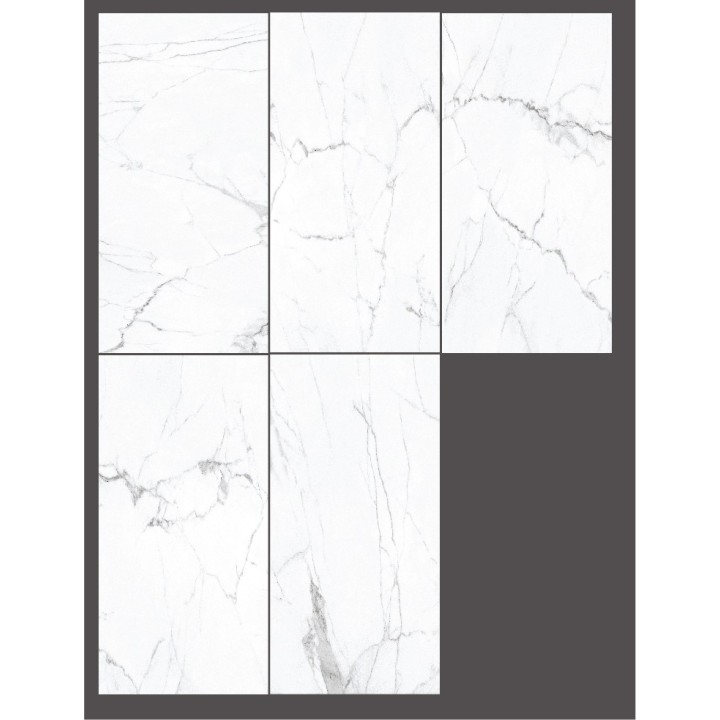 60х120см / ITALIAN WHITE MARBLE / 5 faces