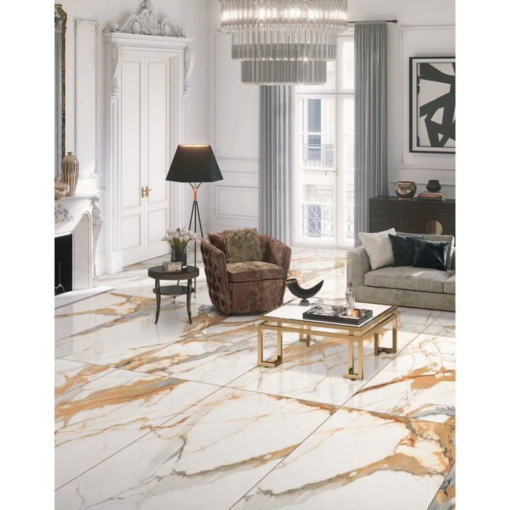 120x60cм / STATUARIO GOLDEN / 4 Faces