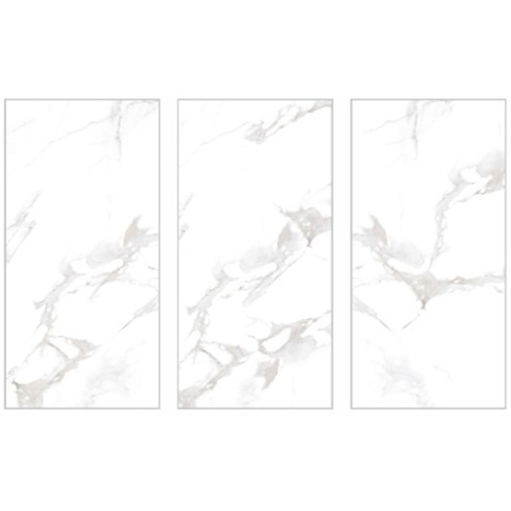 120x60cм / MIKONOS WHITE MARBLE / 3 Faces