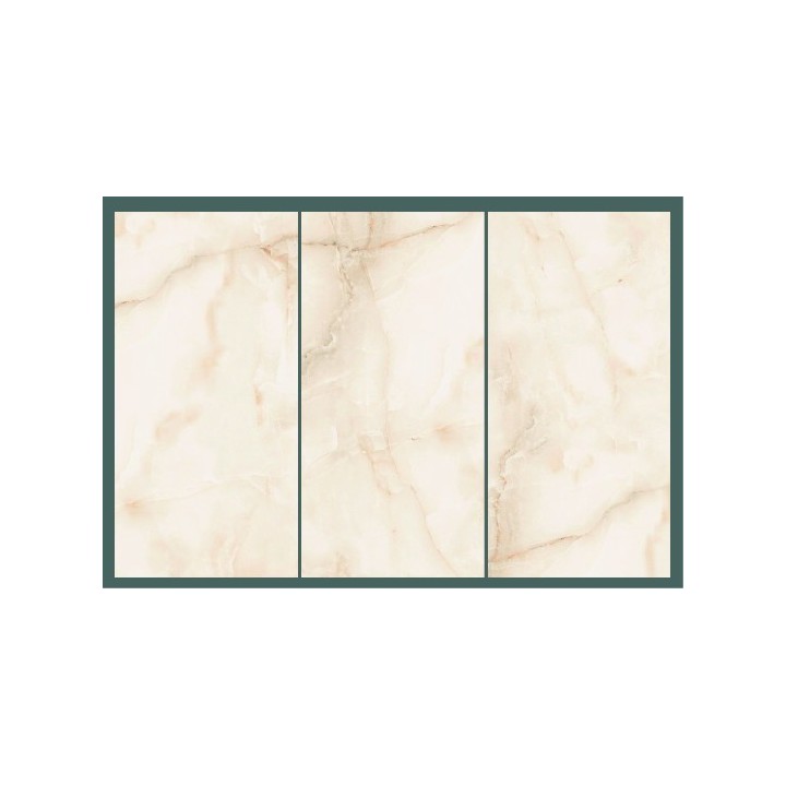 120x60cм / AQUARIUS ONYX LIGHT CREMA / 3 Faces