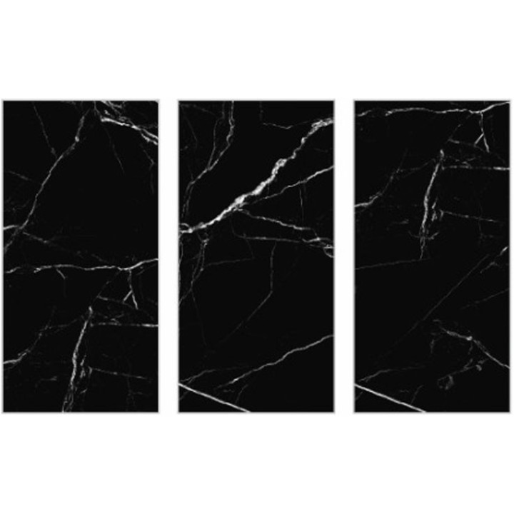 120x60cм / ZEUS BLACK MARBLE Hi- GLOSSY / 3 Faces