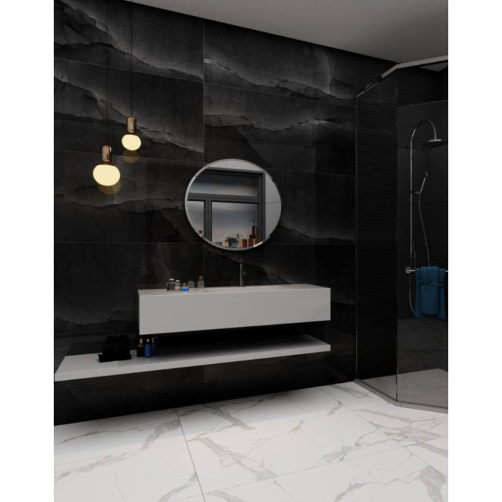 60x120cm / ONYX BLACK Hi-GLOSSY / 6 FACES