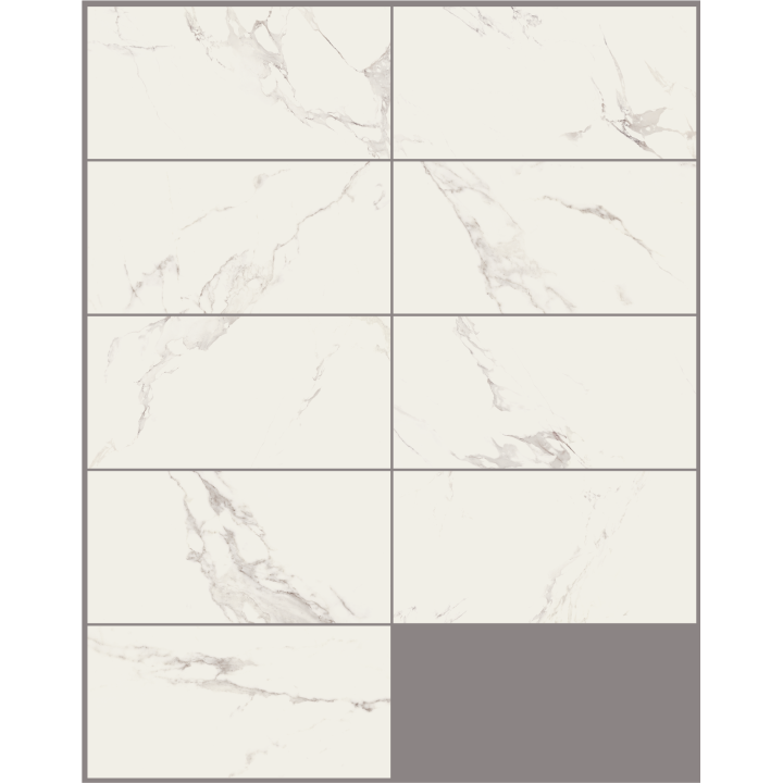 60x120cм / MANDALAY WHITE / 9 FACES