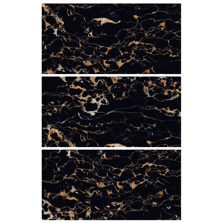 60x120cm NOTTE BLACK HIGH GLOSSY / 3 faces