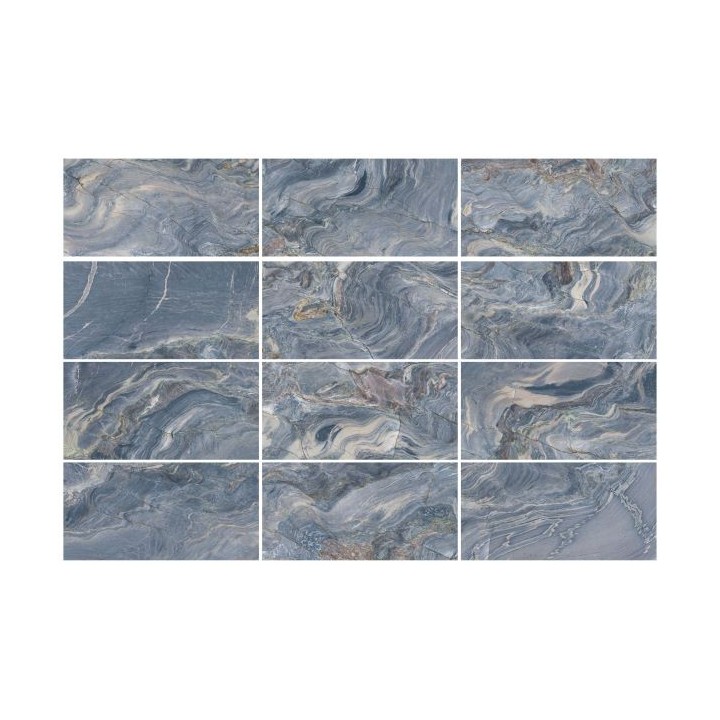 60x120cm BLUE EXPLOSION / 12 faces
