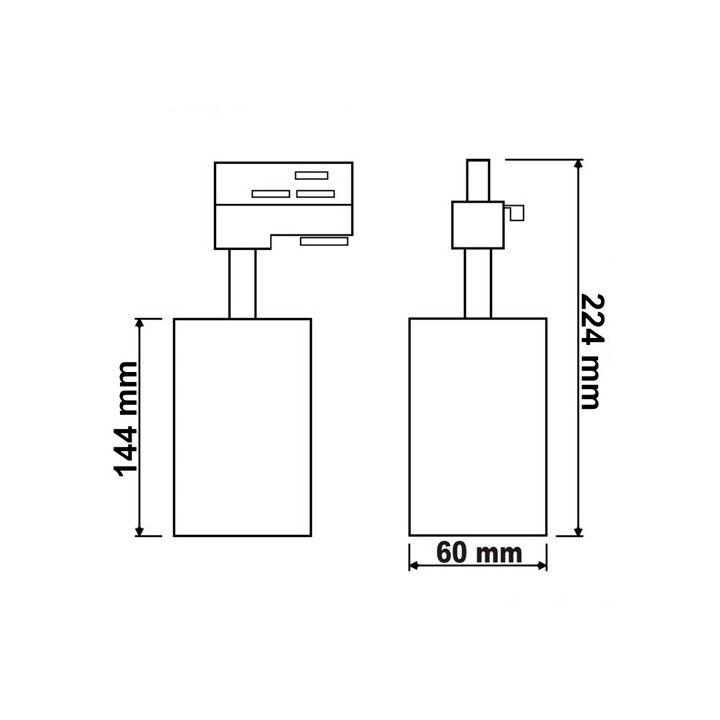 LED Рельсовый светильник IDAR, 1F, excl. GU10, max 35W, IP20