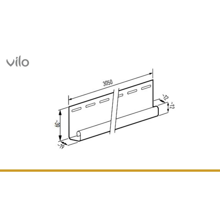 SV/SVP-15,5 планка J-TRIM mini Окантовочная
