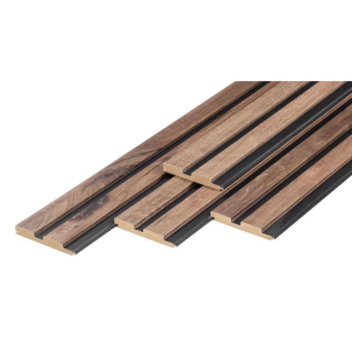Стеновая панель MDF PXWall 3D tume tamm/must 2,6m