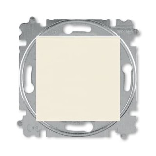 ABB Levit Нажимной (6/0) Выключатель бежевый/белый 3559H-A86445 17W