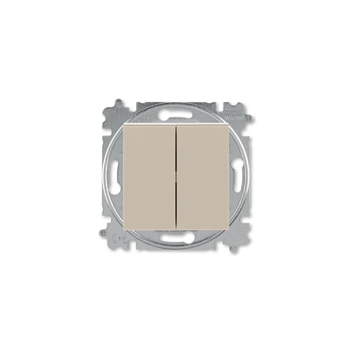 ABB Levit Двухклавишный Выключатель макиато/белый 3559H-A05445 18W