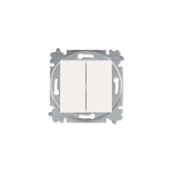 ABB Levit Двухклавишный Выключатель жемчужный/белый 3559H-A05445 68W