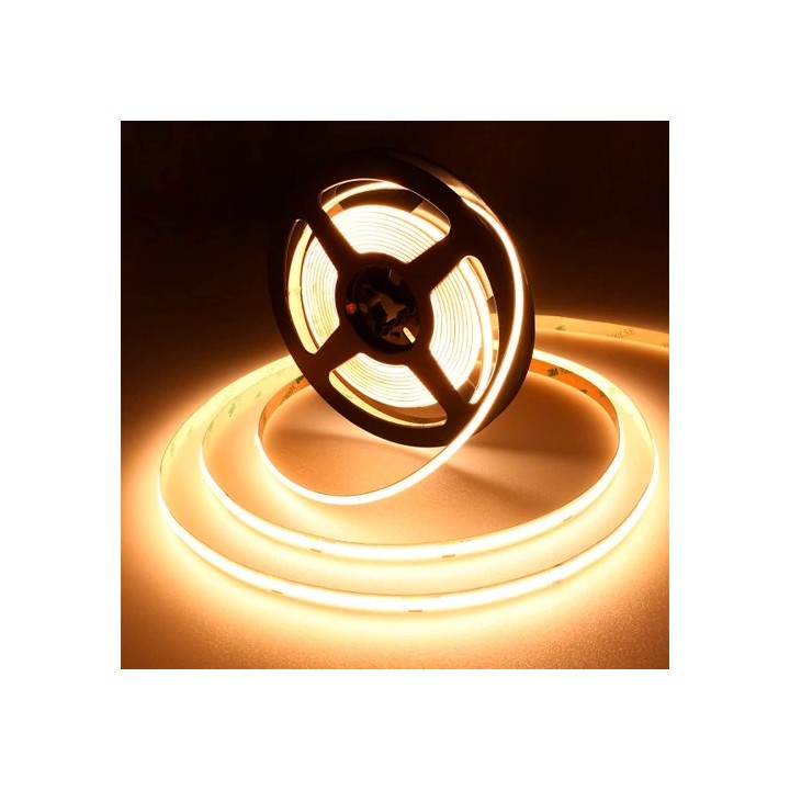 LED COB riba 3000K, IP20, 12V, 8W, 5m