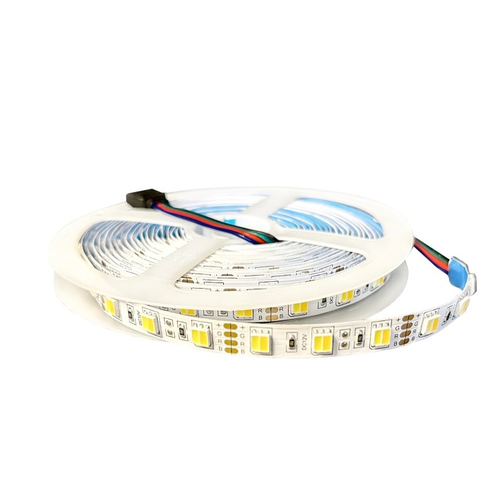 LED-riba 5050, 3000K + 4000K, IP20, 12V, 14,4W, 5m