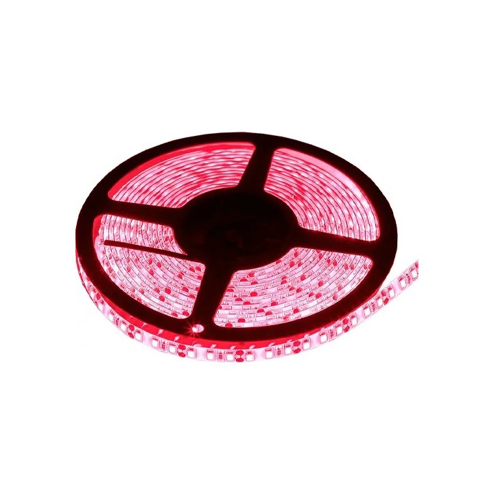 Влагостойкая LED лента красная, IP68, 12V, 12W, SMD5050, 5m