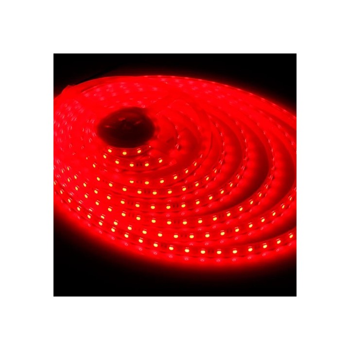 Влагостойкая LED лента красная, IP68, 12V, 12W, SMD5050, 5m