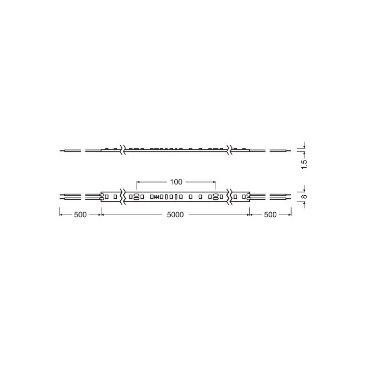 LED лента 5м 4000K IP00 13.2W