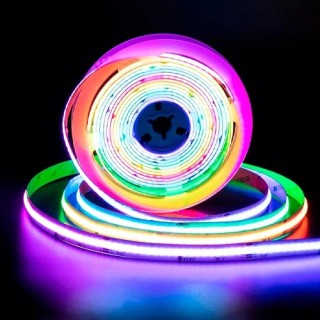 LED-riba COB RGB, IP66, 24V, 15W, 5m