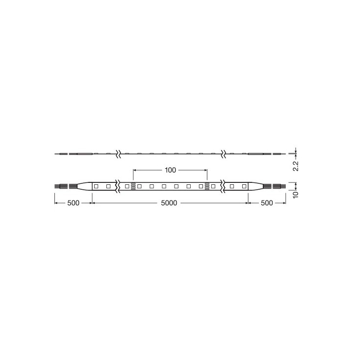 LED лента 5м RGB IP00 14,4Вт