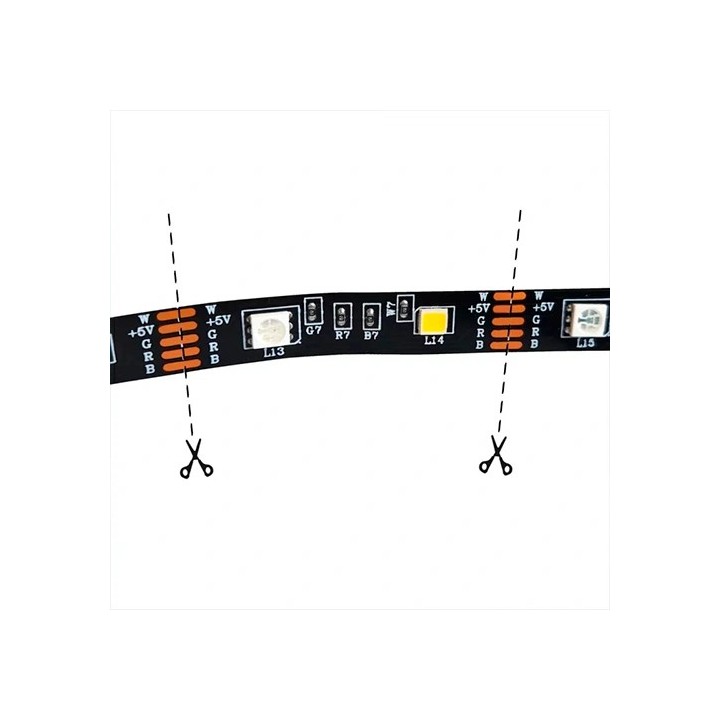 LED Лента с пультом для освещения телевизора, 8W, RGBW, 5V USB, 2x 1m, IP20
