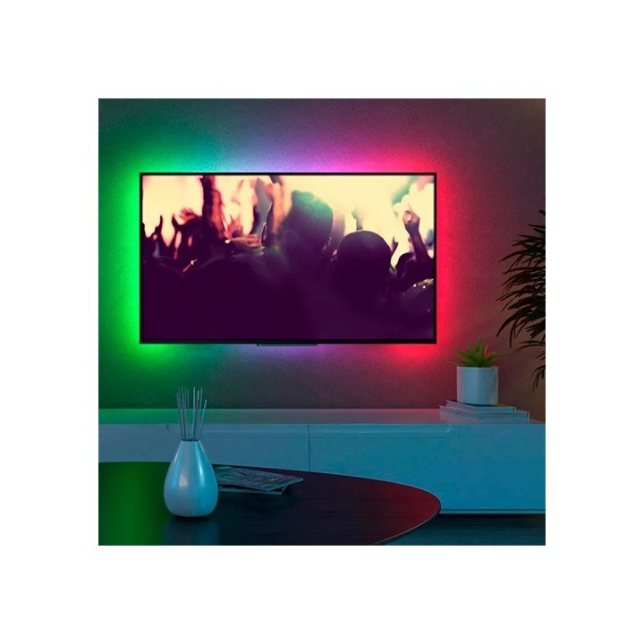 LED Лента с пультом для освещения телевизора, 8W, RGBW, 5V USB, 2x 1m, IP20