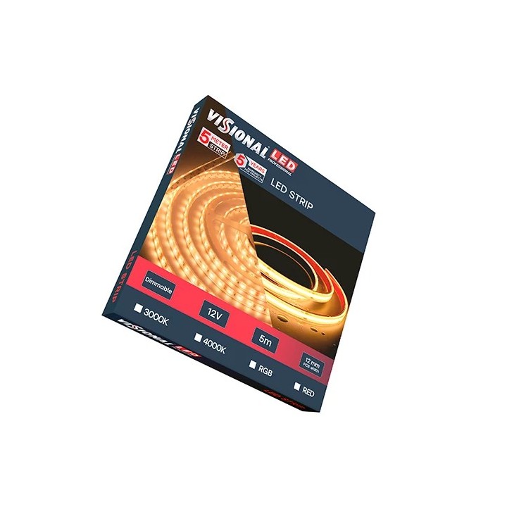 Niiskuskindel LED-riba COB 4000K, IP66, 12V, 14W