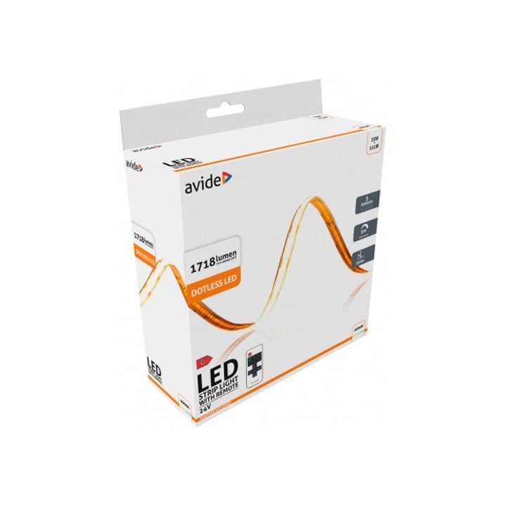 LED-riba COB puldiga 4000K, IP20, 24V, 6,6W, 5m