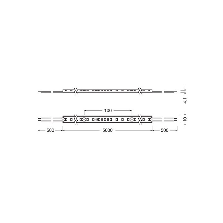 LED лента 5м 3000К IP66 24Вт