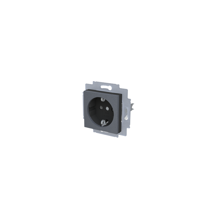 ABB Levit Pistikupesa teras/must 5520H-A03457 69W