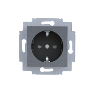 ABB Levit Pistikupesa teras/must 5520H-A03457 69W