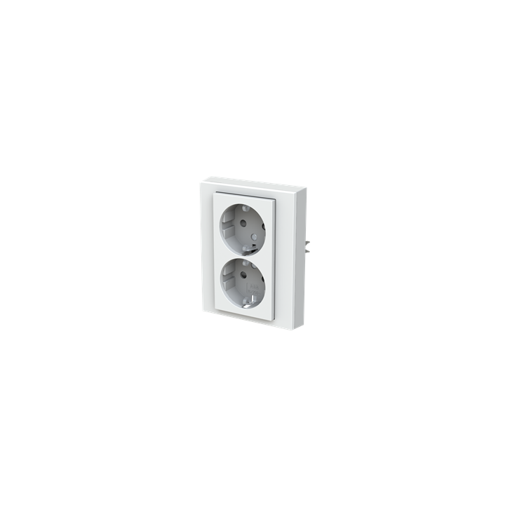 ABB Levit 2-ne pistikupesa valge/valge 5522H-C03457 03W
